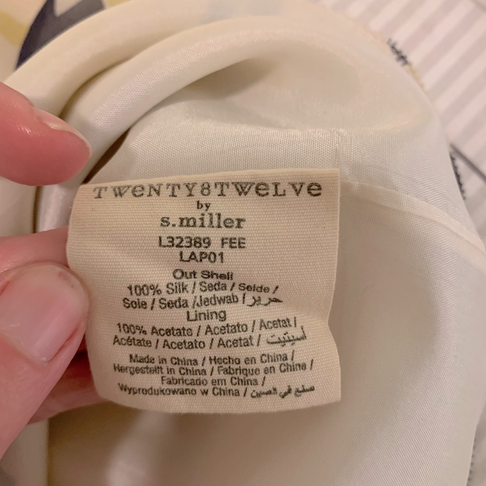 Twenty8twelve by Sienna Miller silk blouse with geometric print I sz 2 - Picture 12 of 14